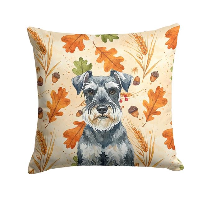 Carolines Treasures WDK8001PW1414 14 x 14 in. Schnauzer Heirloom Fall Throw P...