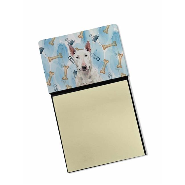 Carolines Treasures DAC9212SN 5.25 x 3.25 in. White Bull Terrier Coworker Wat...
