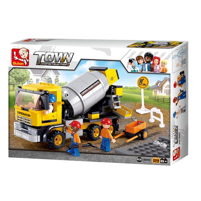 Sluban 550 Construction Cement Mixer Truck Building Brick Kits (296 Pcs)