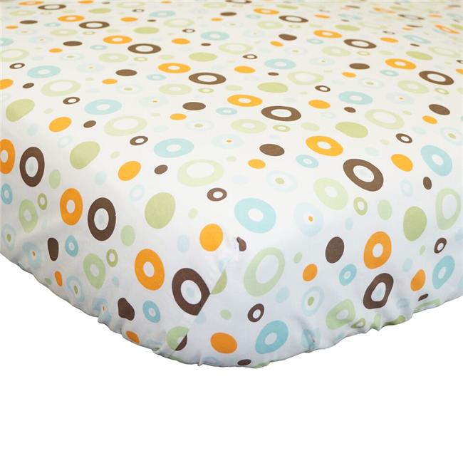Cotton Tale SRST Scribbles Multicolor Circles Fitted Crib Sheet