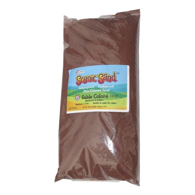 Scenic Sand 4552 Activa 5 lbs Bag of Colored Sand  Dark Brown