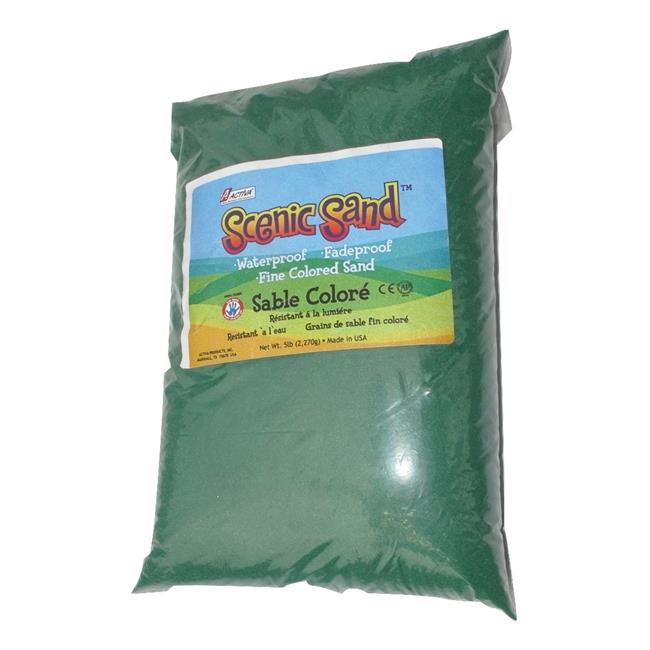 Scenic Sand 4562 Activa 5 lbs Bag of Colored Sand  Forest Green