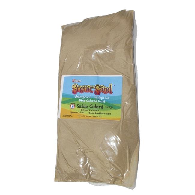 Scenic Sand 4564 Activa 5 lbs Bag of Colored Sand  Light Brown