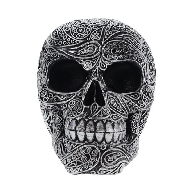 Treasure Cove P784257A Silver Paisley Pattern Skull