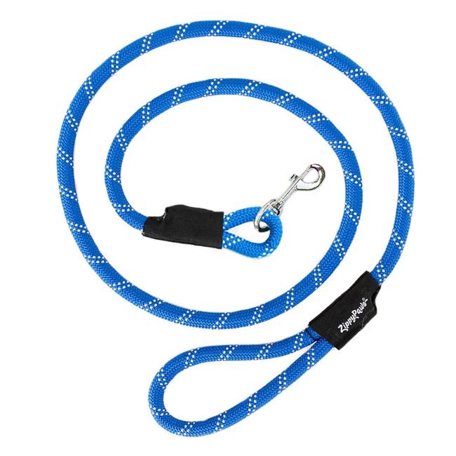 Zippy Paws ZP306 6 ft. Climbers Rope Dog Leash - Blue