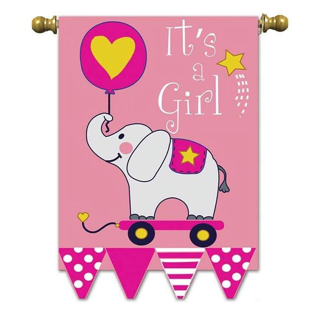Magnolia Garden Flags 1515 13 x 18 in. Its A Baby Girl Garden Flag