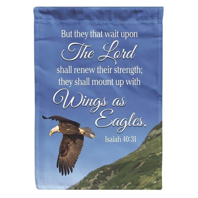 Magnolia Gardens FLAG-1041 13 x 18 in. Eagle Isaiah 40-31 Polyester Printed G...