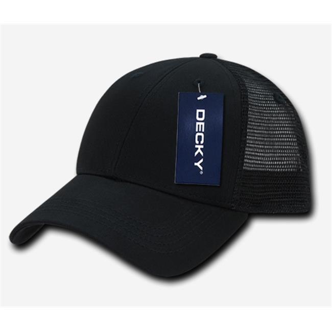 Decky 214-BLKBLK Low Crown Mesh Golf Cap  Black & Baclk