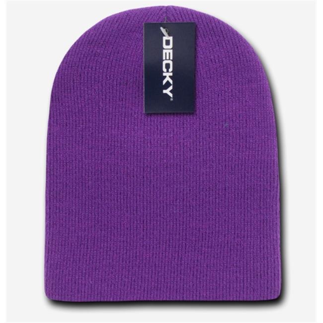DECKY 8 Inch Short Knit Beanie - One Size Fits Most, 100% Acrylic, Solid Colors - View #6