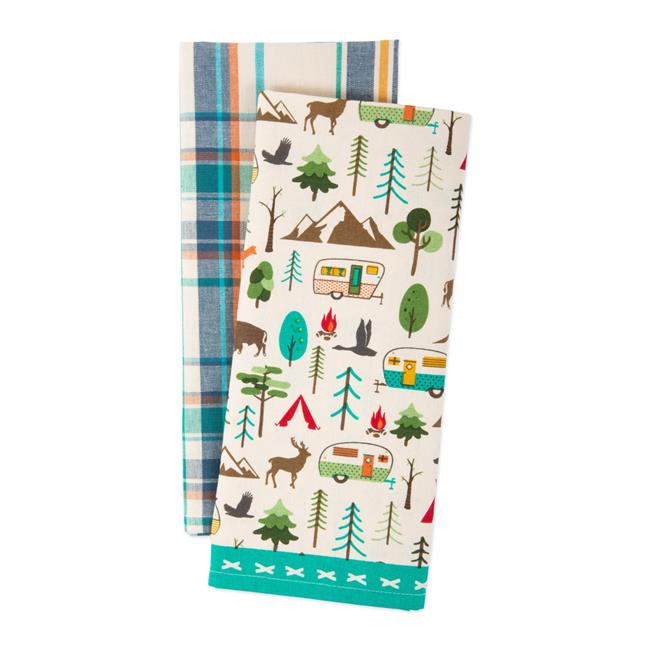 Happy Camper Dishtowel - Set of 2