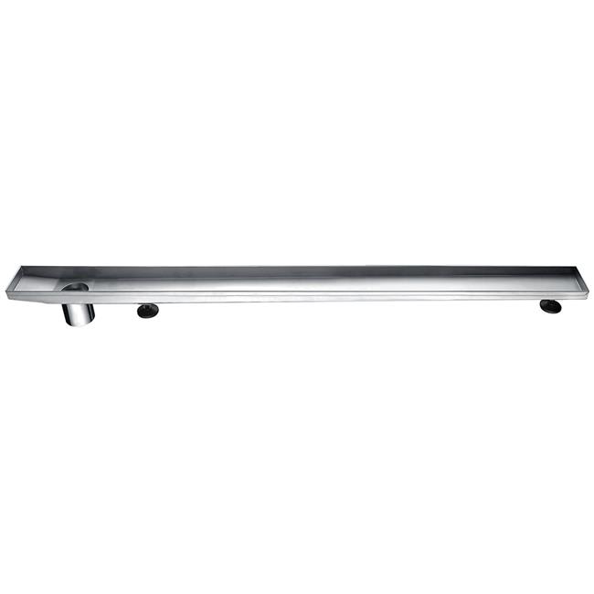 Dawn DHC360004 Stainless Steel Shower Drain Channel Side Outlet with Adjustab...