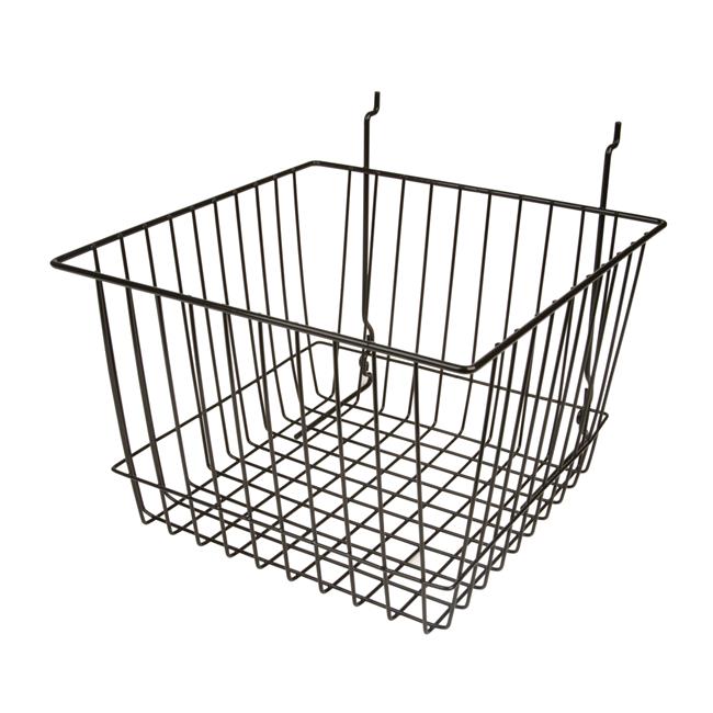 Econoco BSK15-B 12 x 12 x 8 in. Deep Basket Black - Semigloss Pack of 6