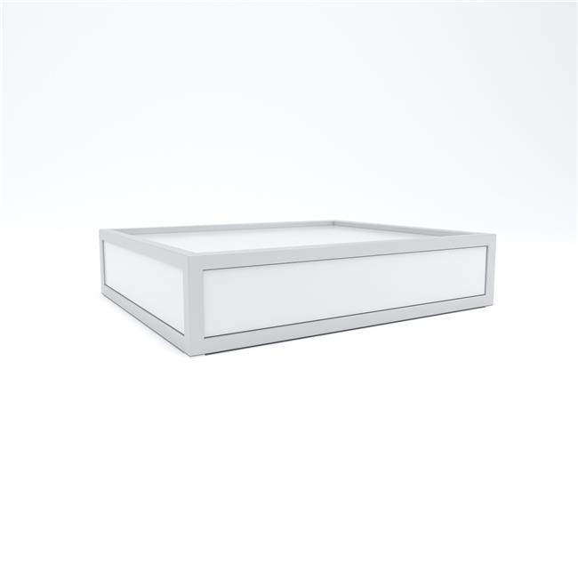 Econoco DDBRLWHT Stackable Display Riser Platform  Gloss White - Large