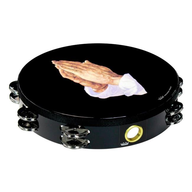 Remo 23480 10 in. Tambourine 2 Row Jingle Praying Hand