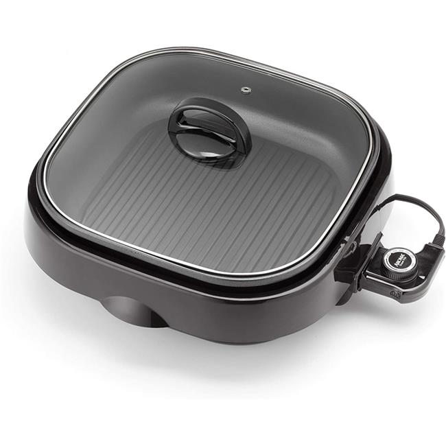 Aroma ASP-218B 3-in-1 Electic Indoor Grillet  Black
