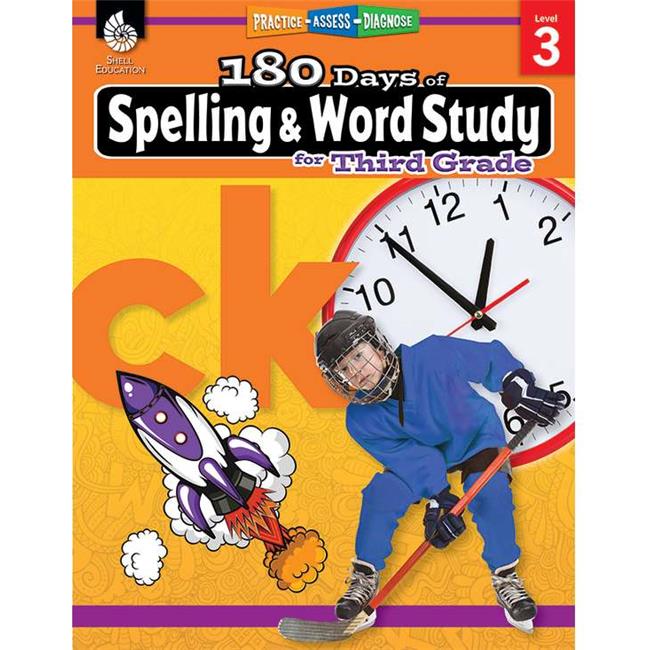 Shell Education SEP28631 180 Days of Spelling & Word Study Grade 3