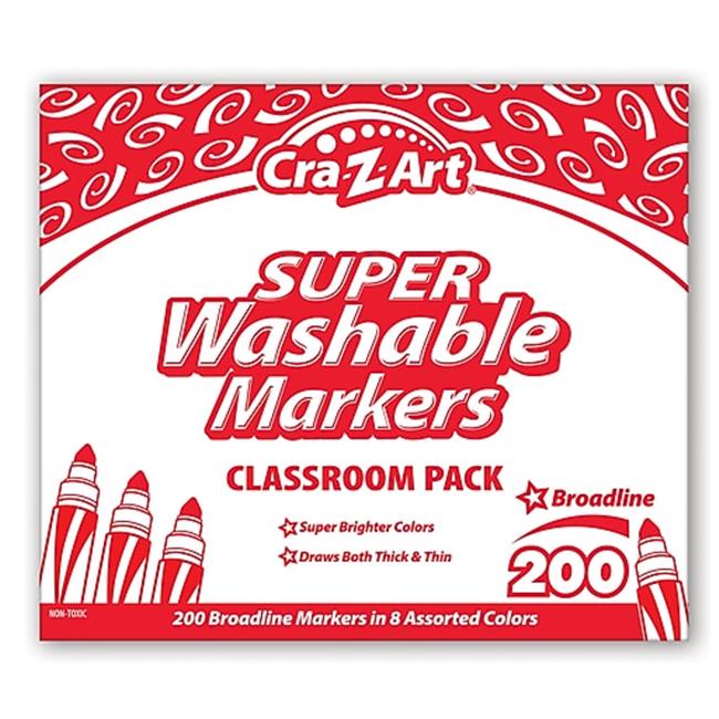 Larose Industries CZA740081 Broadline Washable Marker Classroom Pack 8 Assort...