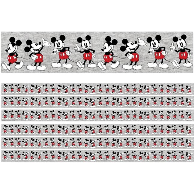 Eureka EU-845665-6 Mickey Mouse Throwback Mickey Poses Deco Trim - Pack of 6