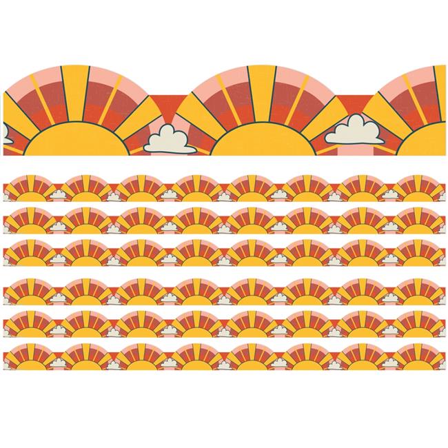 Eureka EU-845669-6 Adventurer Sunrise Deco Trim - Pack of 6