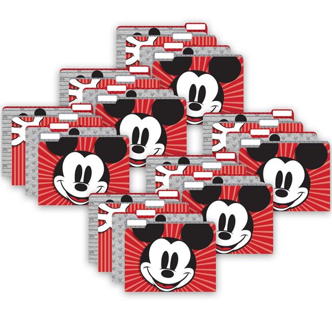 Eureka EU-866443-6 Mickey Mouse Throwback File Folders - Pack of 6