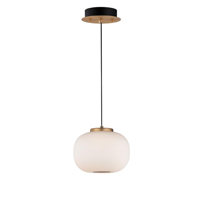 ET2 Lighting E25065-92BKGLD 7.5 in. Soji LED 2-Light Pendant - Black & Gold