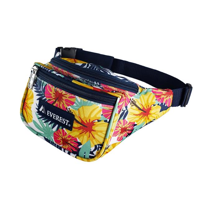 Everest P044KD-TROPICAL Signature Pattern Waist Pack  Assorted Color - 11.5 x...