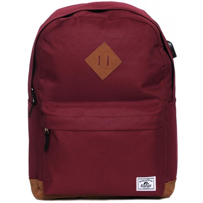 Everest EB1000-BURG Vintage Laptop Backpack  Burgundy