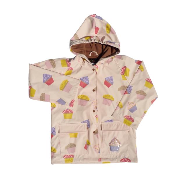 Foxfire FOX-601-46-5 Childrens Pink Cupcakes Galore Raincoat - Size 5