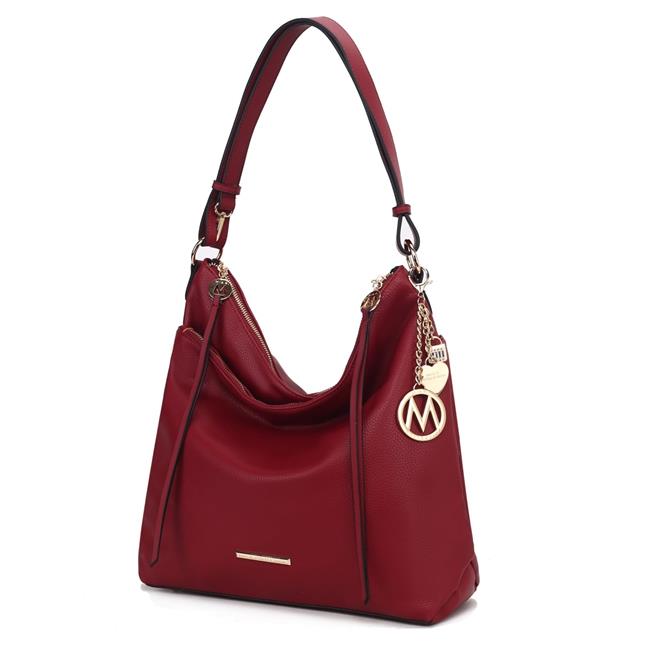 MKF Collection by Mia K MKF-X666D-RD Womens Elise Vegan Leather Fashion Shoul...