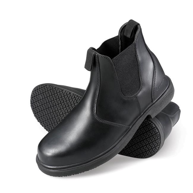 Genuine Grip 7141-14W Mens Slip-Resistant Twin Gore Wide Work Boot Black - Si...