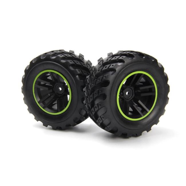 BlackZon BZN540324 Spryte Assembled Wheel Tires Black & Green