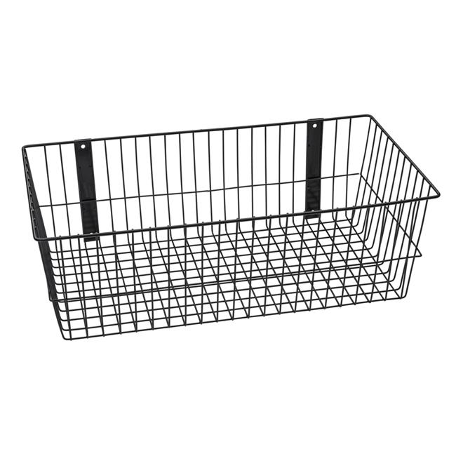 Rack Em Racks 9092-B Universal Wire Basket  Black - 24 x 12 x 8 in.