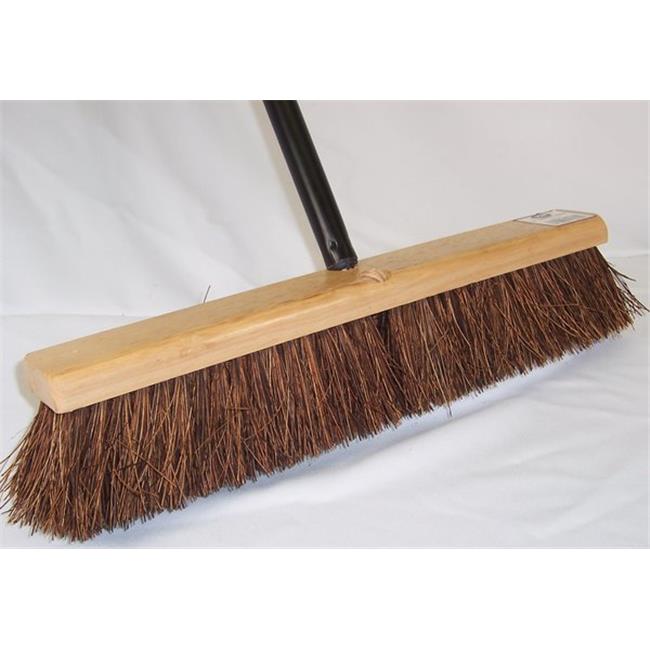 D.Q.B Industries 461934598 10725-12 18 in. Patio Pushbroom with Handle & Palmyra