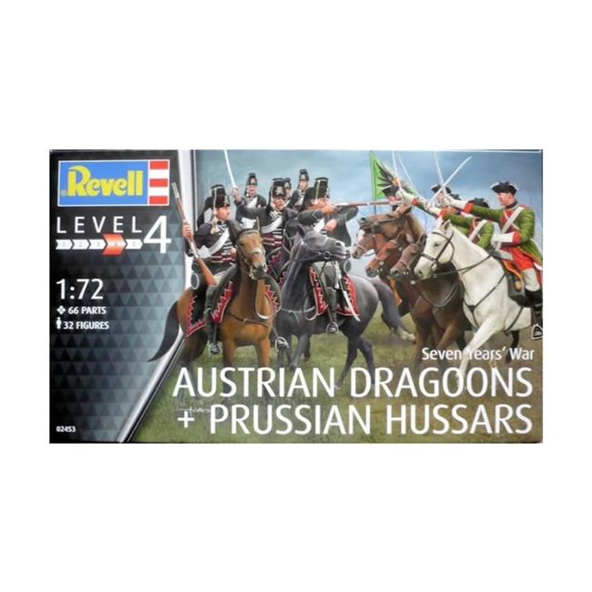 1 by 72 Scale 7 Years War Austrian Dragoons Plus Prussian Hussars Figure
