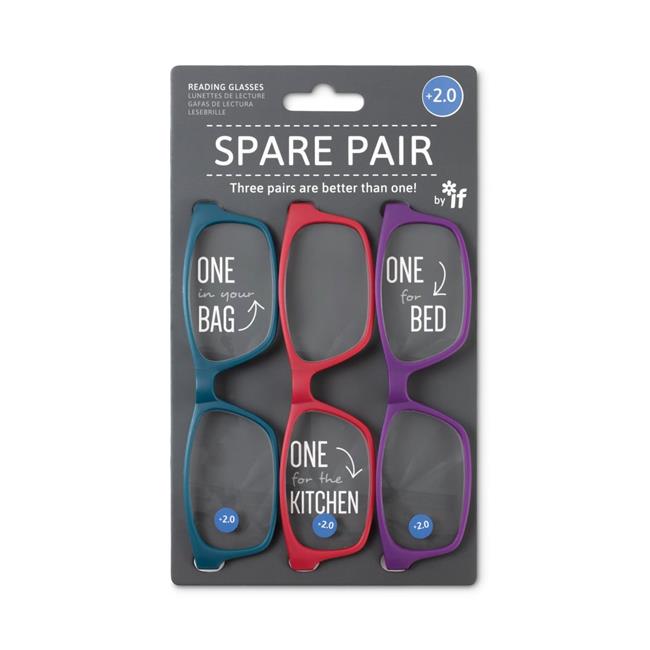 If USA 40408 Spare Pair Brights Reading Glasses - Plus 2.0
