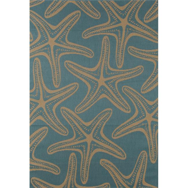 Art Carpet 29403 3 x 4 ft. Plymouth Collection Starfish Flat Woven Indoor & O...