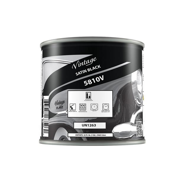 Vintage Flatz VTGCP5810-4 1 qt. Hot Rod Color - Black - Liquid - 24 Hr. Curing