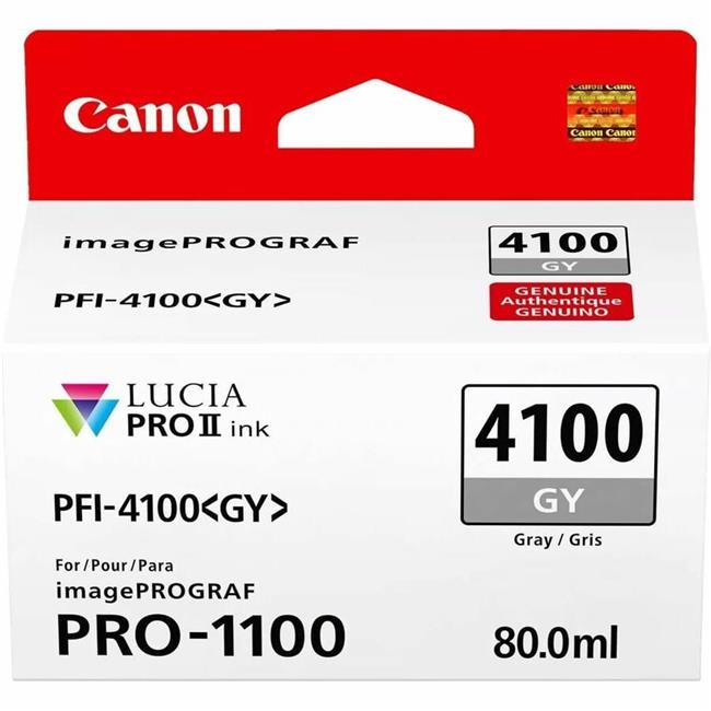 Canon 6783C002 Lucia PRO II PFI-4100 Original Inkjet Ink Cartridge - Gray - 8...