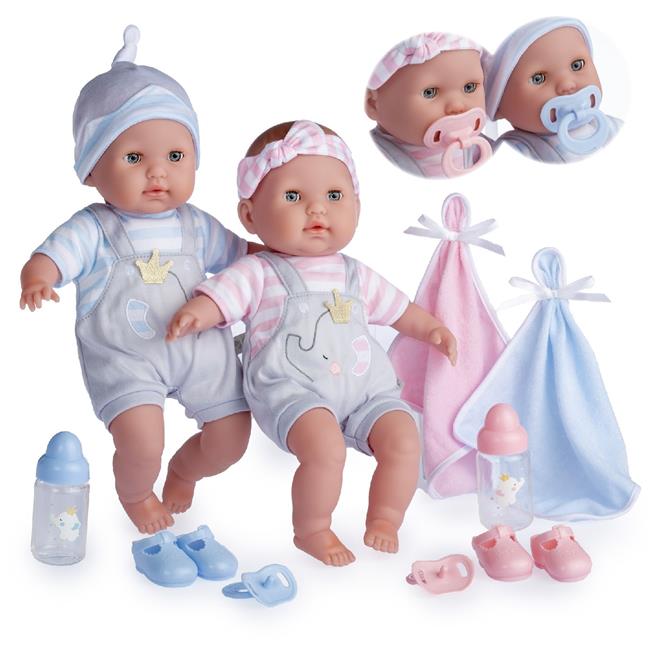 Berenguer Boutique TWINS 15 in. Soft Body Baby Doll for Open & Close Eyes