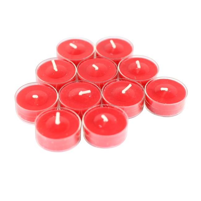 Jeco CVZ-12PCC Cinnamon Cide Tealight Candles  Red - Pack of 12