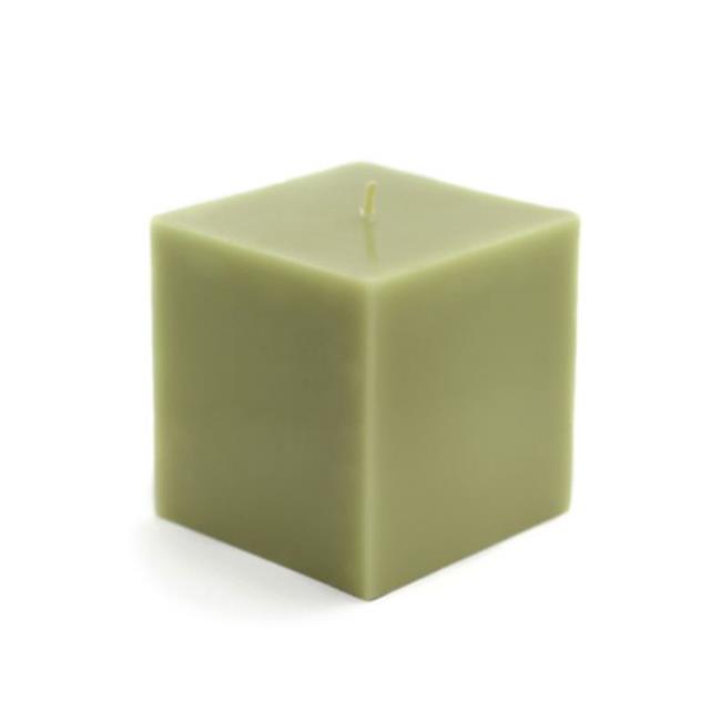 Jeco CPZ-131 3 x 3 in. Sage Square Pillar Candles  Green