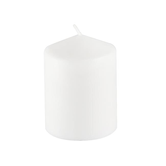 Jeco CPZ-3P34W 3 x 4 in. Pressed & Over-Dipped Pillar Candles White - Pack of 3