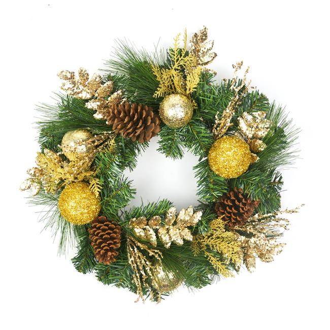 Jeco CHD-F024 20 in. Christmas Decorated Wreath