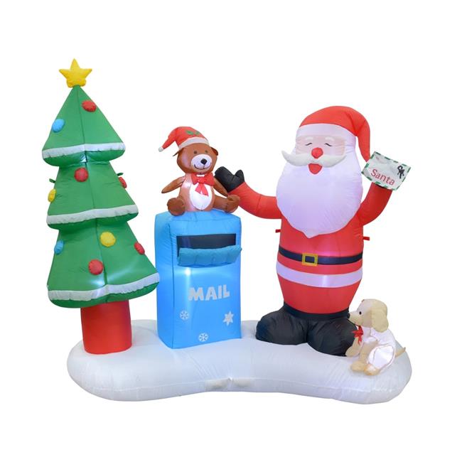 Jeco CHD-OD074 6.5 ft. Inflatable Santa with Mailbox for Christmas Decoration