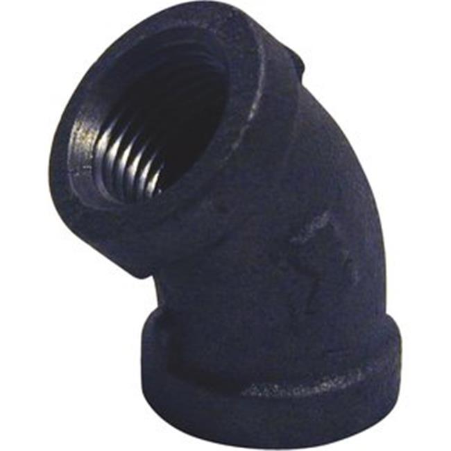 B & K 520-204HN 0.75 in. 45 Deg Black Elbow