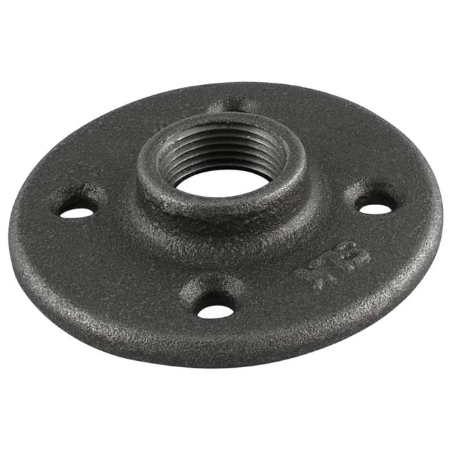 B & K 521-605HN 1 in. Black Floor Flange