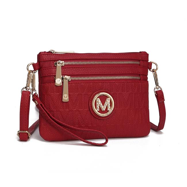 MKF Collection by Mia K. MKF-PU7719RD Roonie Milan M Signature Crossbody Wris...