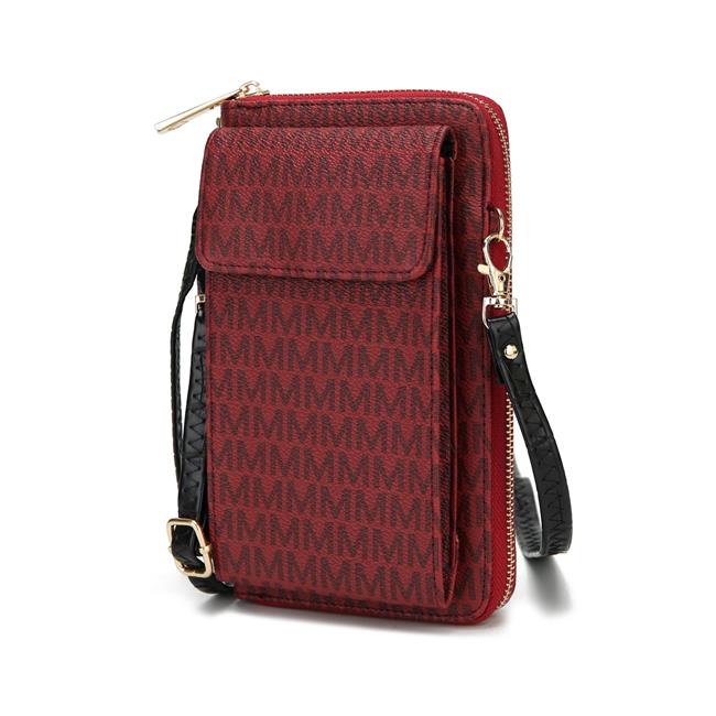 MKF Collection MKF-UM5506BRG Mala Phone Wallet Crossbody by Mia K. - Burgundy