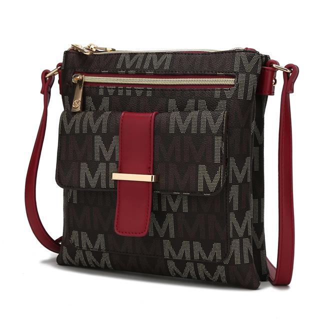 MKF Collection MKF-MU6420RD Jeni Signature Crossbody Bag by Mia K. - Red