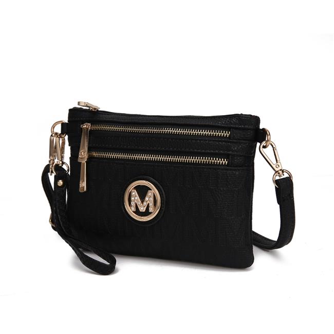 MKF Collection by Mia K. MKF-PU7719BK Roonie Milan M Signature Crossbody Wris...